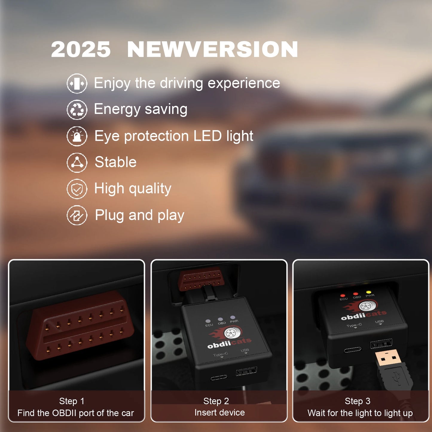 SXT- obdiicats OBD 2IN1 With Fast Charger For Benzine&Diesel Cars Increase Power Upgraded From HK-V3 Fuel Saving Chip Tuning Box