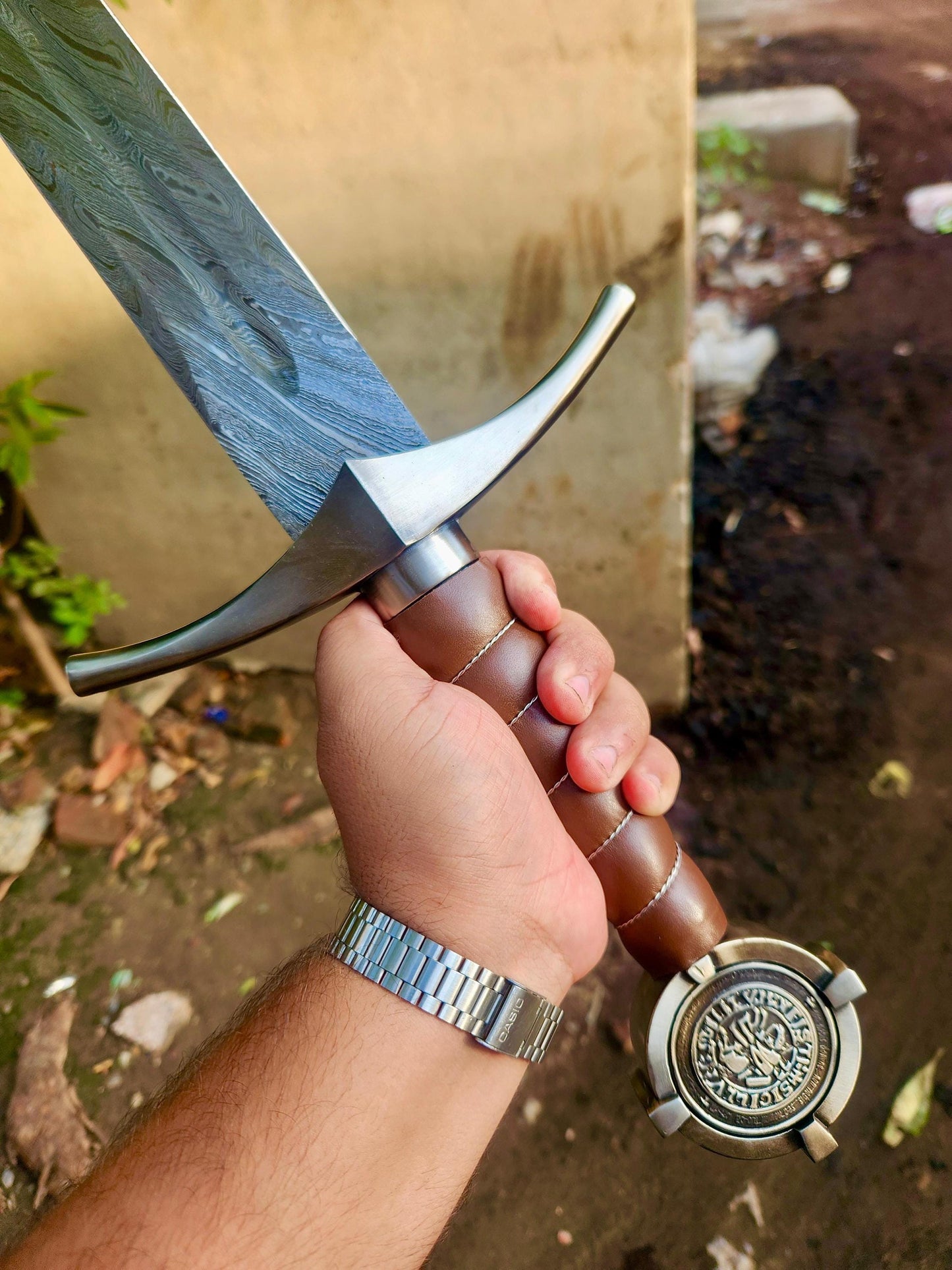 Authentic Knight Templar Crusader Sword Replica with Scabbard - Collectible Medieval Gift